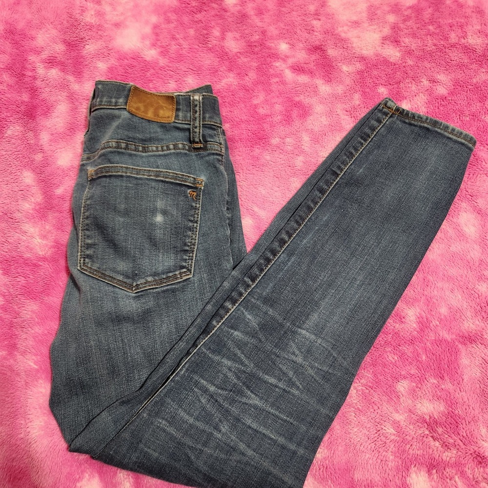 Madewell Jeans Womens Size 27 Skinny Mid‎ Rise Blue Denim Cotton Blend